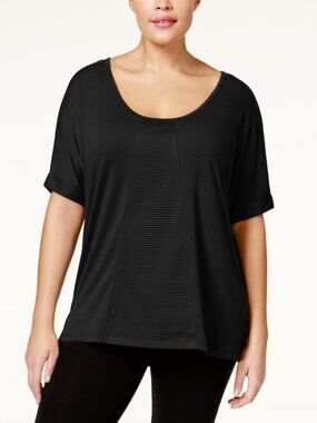Js Collections Womens The Warm Up Plus Size Mesh T-Shirt